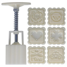 ABS dessertform handpressad tårtköksform för hemmet för månkaka dessert för bageri ~ 6442