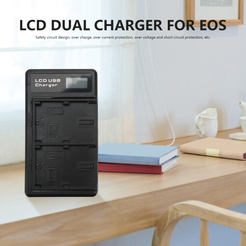Chargeur USB double avec écran LCD pour LP-E6, Type-C, 106 g, 8,4 V 2