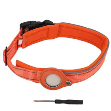Hondenhalsband Betrouwbare ademende reflecterende hondenhalsband Zacht met gesp Metalen clip voor hardlopen