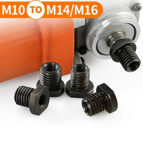 2pcs M10 to M14/M16 Thread Angle Grinder Converter Connector Polishing Adapter for 100 Type/M10 Angle