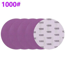 5 st. 5 tums 125 mm slipskiva vattentät vit sandpappersögla med korund 60-10000 sandpapper för