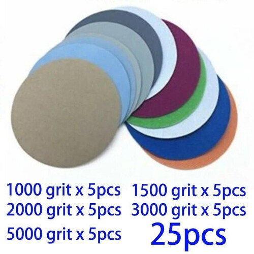 20pcs 3 Inch Sanding Discs Hook Loop Sanding Discs Grit 3000 /5000 /7000/10000 Round Sandpaper Disc