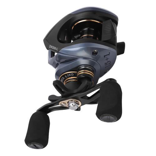 DW200 Or Métal 7.2:1 LH moulinet de casting 18+1BB