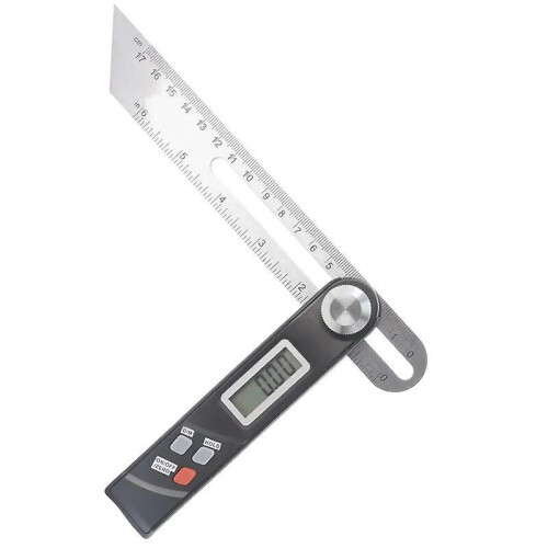 Goniometro digitale con arresto angolare elettronico da 320 mm, righello con display LCD scorrevole