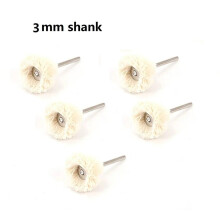 5 stücke 2,35/3,0mm Schaft Wolle Polieren Flache Pinsel Schleifen Rad Schleif Metall Rad Polieren Filz