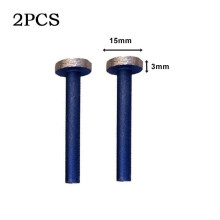 2 Stück 6 mm Schaft Diamant Gesinterte Schleifstifte Carving Grind Head Räder T-Form Zylindrische Räder