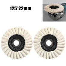 2 stücke 125mm Polieren Discs Wolle Dämpfer Pad Klappe Filz Raster Disc Winkel Grinder Wolle Polieren