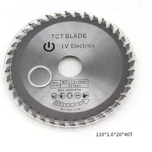Disco de corte para madera, amoladora angular, sierra circular, 110 mm de diámetro, 40 dientes, punta