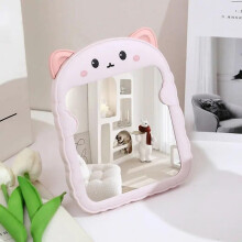 2023 New Table Makeup Mirror Flat Mirror With Bracket Cartoon Princess Mirror Girl Dorm Dressing Mirrors~18421