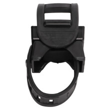 Soporte para linterna de bicicleta - Clip ajustable, negro