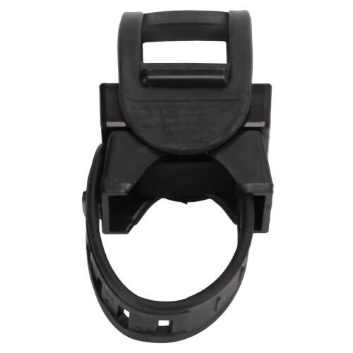 Soporte para linterna de bicicleta - Clip ajustable, negro