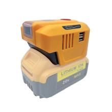 1 st batteriströmadapter omvandlare strömomvandlare DC 18-20V till AC 110V dubbel USB för utomhuscamping