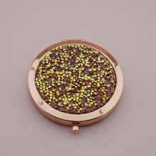 Piece Mini Makeup Compact Diamond Outer Frame Mirror Portable Side Folding Makeup Mirror Ladies Vintage
