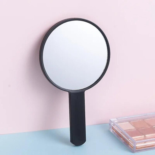 Round Mirror Beauty Mirror Minimalist Handheld Mirror Portable Small Mini Square Mirror~20373