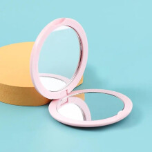 Handheld Makeup Mirror DIY Double-sided Flip Beauty Mirror Portable Portable Small Round Mirror~20323