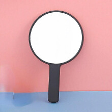 Korean version of cute round small mirror portable handheld makeup mirror promotional gift mirror holder