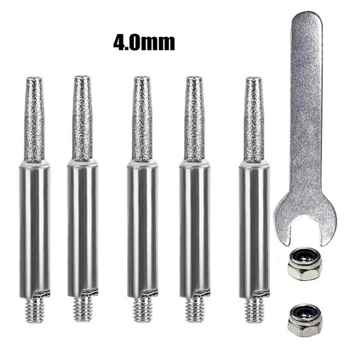 6pcs/set Diamond Coated Grinding Head Chainsaw Sharpener Cylindrical Burr Chainsaw Chain Sharpening