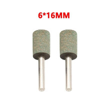 2 pezzi di 6 mm di gambo cilindrico in gomma abrasiva per lucidatura con punta montata, testa di rettifica