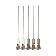 5 Stück 3 mm Schaft Edelstahl-Drahtbürsten Metall Messing Reinigungs- und Polierbürste zum Entrosten