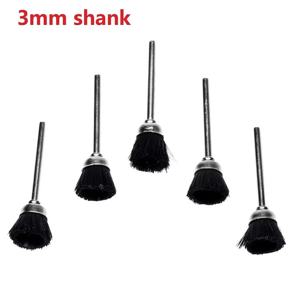 Lot de 5 brosses de 3 mm pour disques de polissage, outil rotatif pour gravure sur acier, polissage,