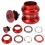 Testa di sterzo da bici da 34 mm a doppio cuscinetto rossa per MTB/strada 5