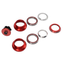 Testa di sterzo da bici da 34 mm a doppio cuscinetto rossa per MTB/strada