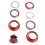 Testa di sterzo da bici da 34 mm a doppio cuscinetto rossa per MTB/strada 11