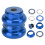 Testa sterzo da bici Viaron da 34 mm, cuscinetti doppi, blu 16