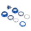 Testa sterzo da bici Viaron da 34 mm, cuscinetti doppi, blu 1