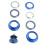 Testa sterzo da bici Viaron da 34 mm, cuscinetti doppi, blu 6