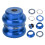 Testa sterzo da bici Viaron da 34 mm, cuscinetti doppi, blu 14