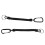 Cordon porte-clés élastique rétractable noir équipement de pêche accessoire de sécurité anti perte 7