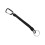 Cordon porte-clés élastique rétractable noir équipement de pêche accessoire de sécurité anti perte 5