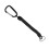 Cordon porte-clés élastique rétractable noir équipement de pêche accessoire de sécurité anti perte 4