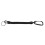 Cordon porte-clés élastique rétractable noir équipement de pêche accessoire de sécurité anti perte 16