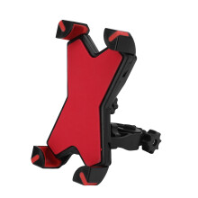 Soporte para teléfono de bicicleta de 3.5-7 pulgadas, rojo, rotación de 360