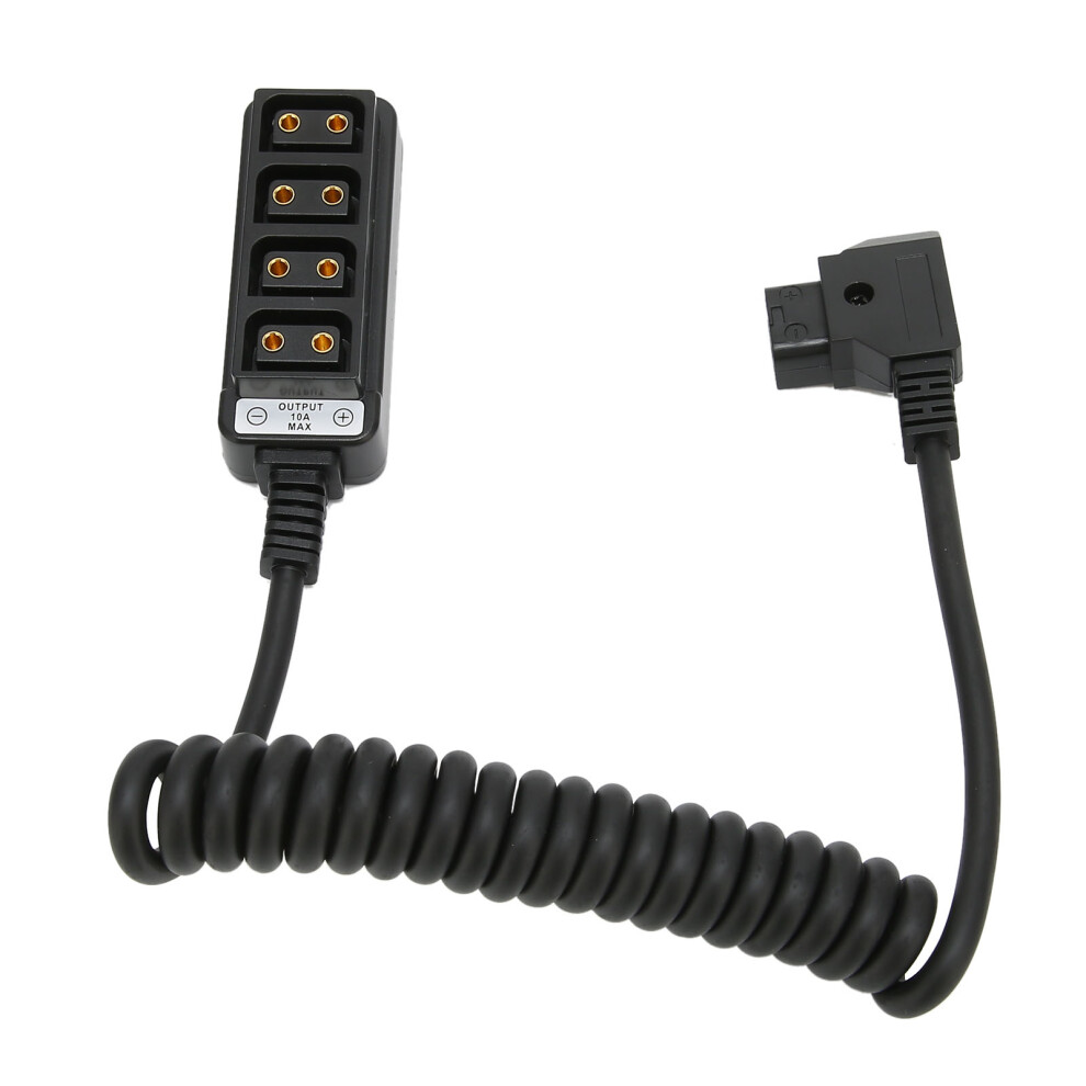D Tap Male To 4 Port Dtap Female Splitter Power Cable D Tap Spring Cable Adapter For Arri Cameras Black/Red 4641321783164