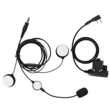 U94 PTT 7,1 mm Estéreo Auriculares para Motocicleta Clip Negro