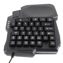 K13 Teclado para juegos de una mano con 35 teclas 1.5m Negro