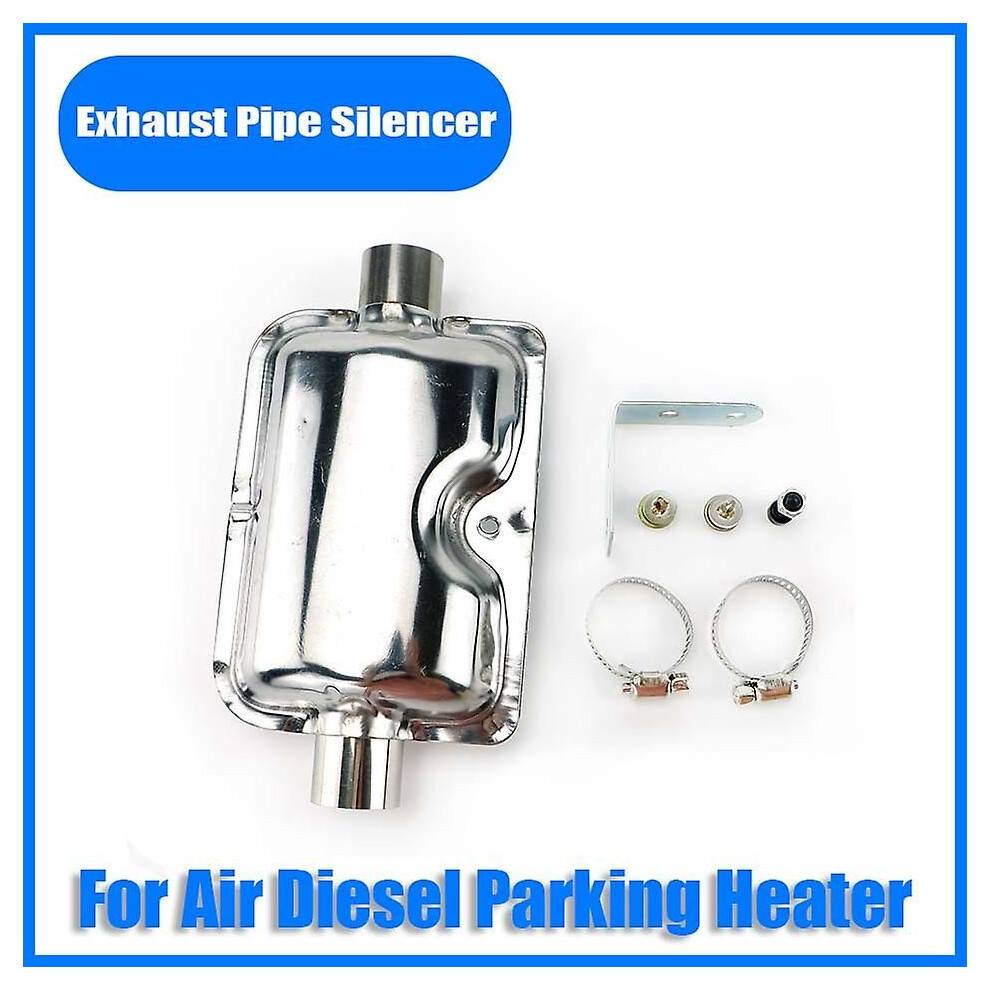 Silencieux de 24 mm, collier de serrage et support, tuyau d'échappement en acier inoxydable pour chauffage