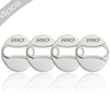 4 pezzi Copri serratura porta auto con emblema auto adatto per KIA RIO 3 4 Accessori in acciaio inossidabile