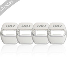 4 pezzi Copri serratura portiera auto Emblema auto adatto per KIA RIO 3 4 Accessori in acciaio inossidabile