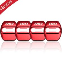 4 pezzi Copri serratura porta auto con emblema auto adatto per KIA RIO 3 4 Accessori in acciaio inossidabile
