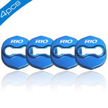 4 pezzi Copri serratura porta auto con emblema auto adatto per KIA RIO 3 4 Accessori in acciaio inossidabile