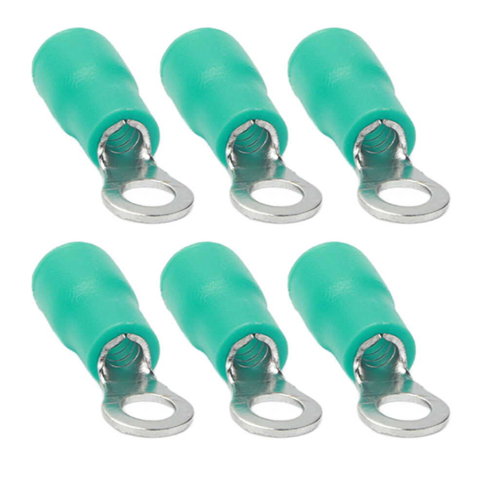 100Pcs Pre Insulated Ring Crimp Terminals Copper Pvc Wire Connector For Machinery Awg 22Â16Rv1.25â3 Green 5041321784335