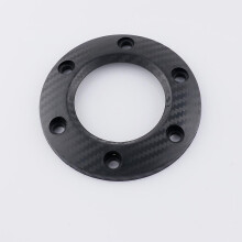 Copertura per pulsante volante sportivo da corsa per auto, corno in fibra di carbonio, bordo in alluminio