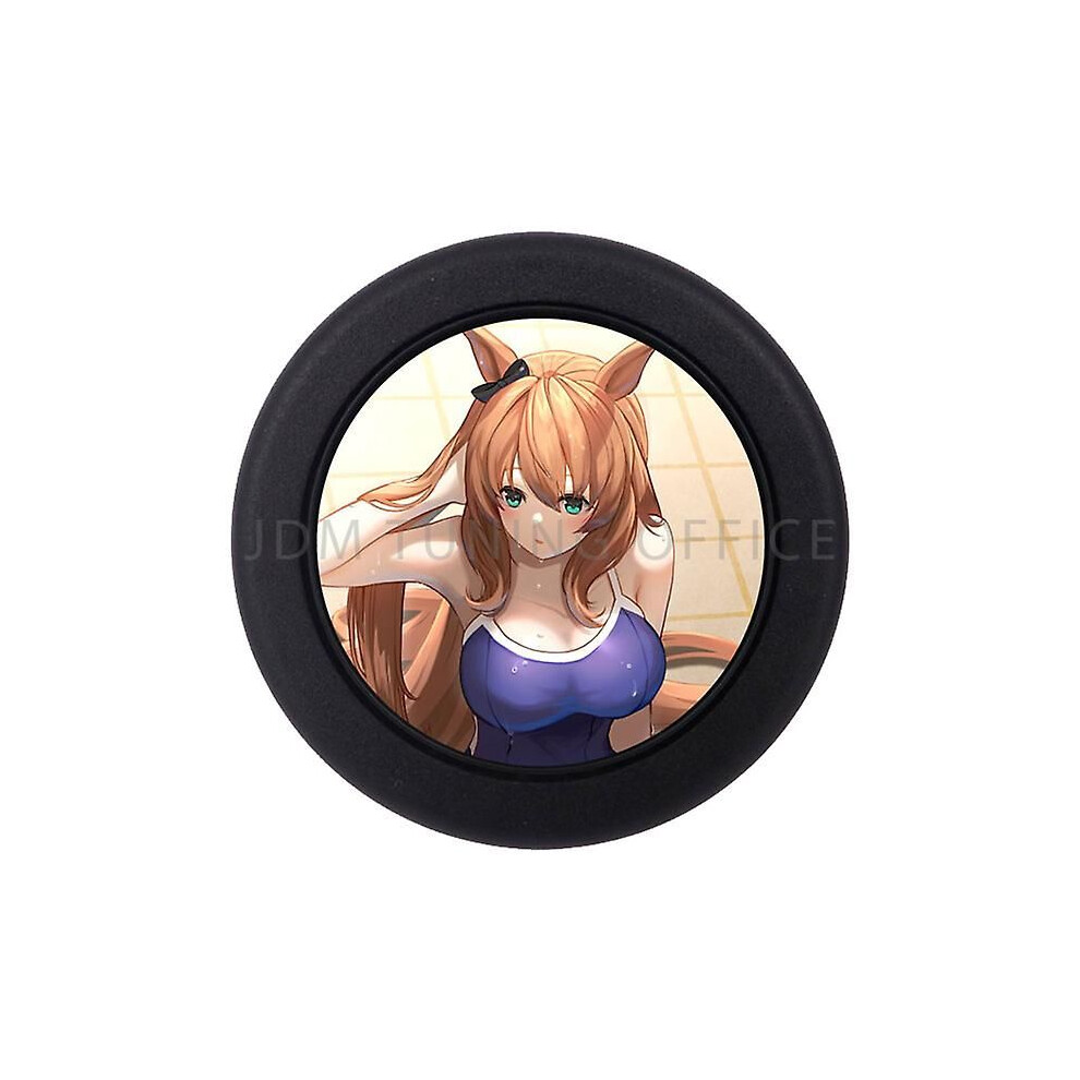 Bouton de klaxon de volant modifié pour voiture, couvercle central, pièces intérieures de voiture, Anime