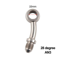 Raccord de tuyau d'huile de frein hydraulique pour moto AN3, banjo M10x1, acier inoxydable, 10 mm ~