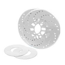 2 stycken universella aluminiumbilsskivdekorationsskydd bromsmotortrumhjulsdekorationsplatta