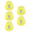 5 pezzi di teste in gomma per martello M8x1 Ø40 mm trasparente giallo 16